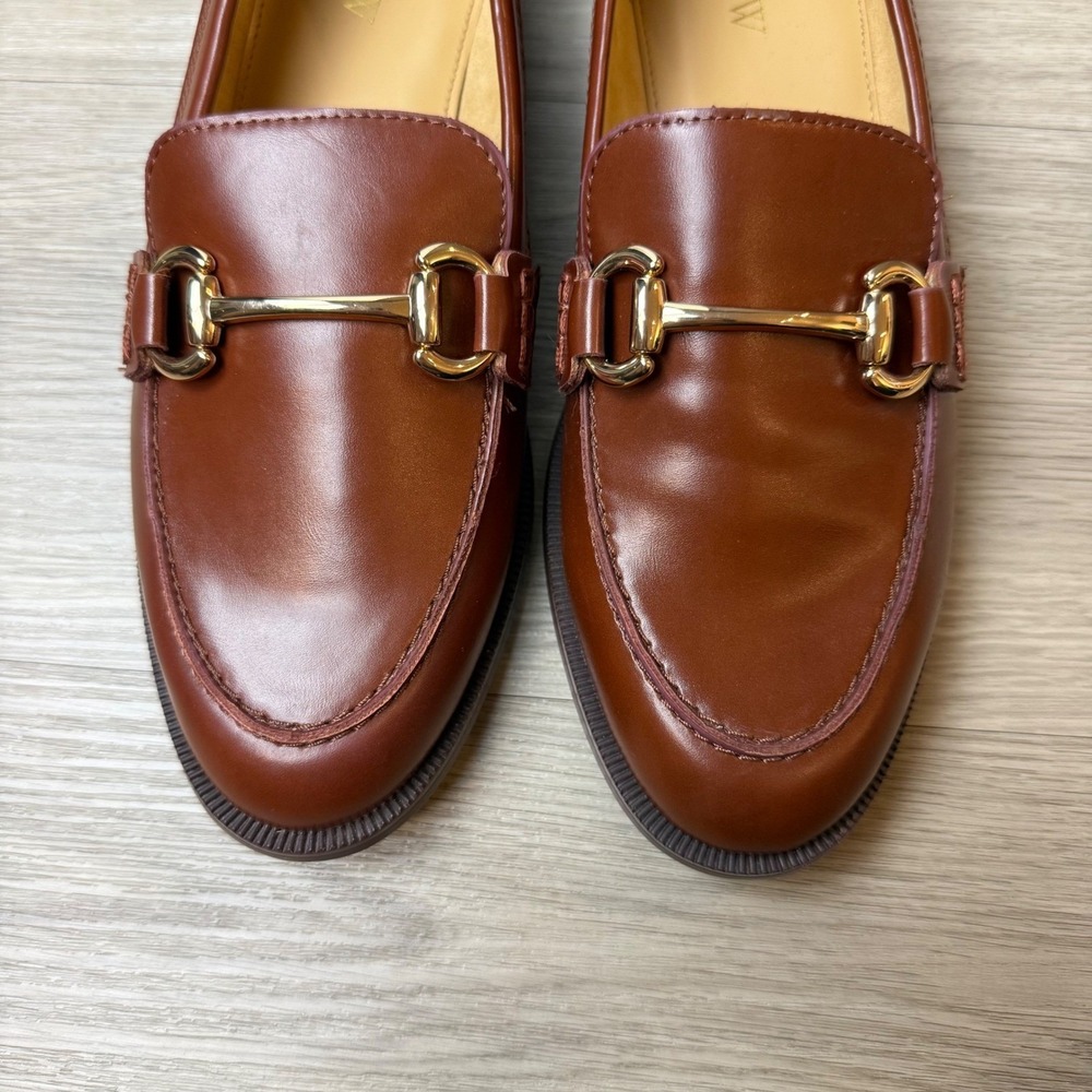J. Crew Brown Leather Horsebit Loafers - Picture 6 of 13